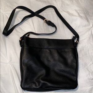 Black leather crossbody